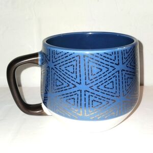 Clay Art Mug Blue Brown NWOT